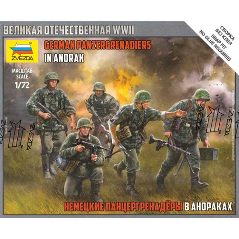 1/72 German Panzergrenadiers in Anorak WWII Zvezda 6270