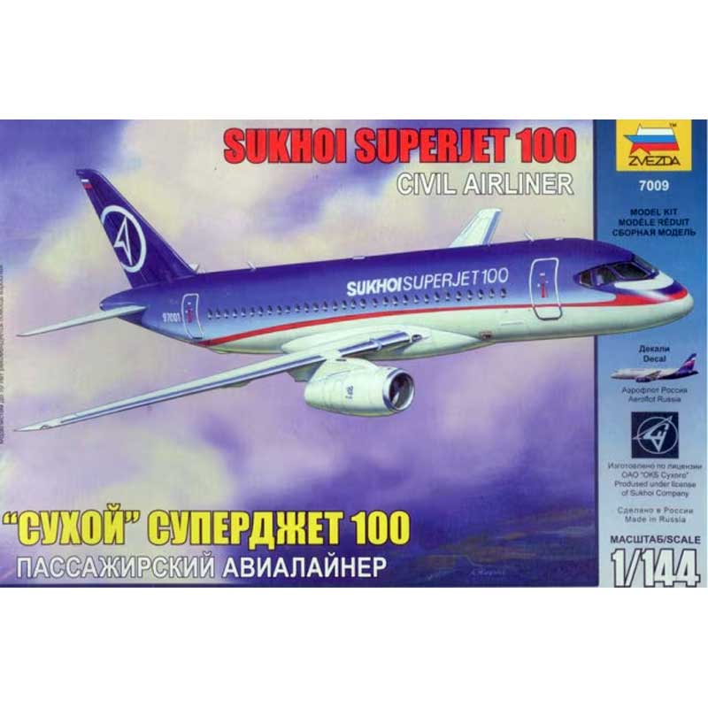 1/144 Sukhoi Superjet 100 Zvezda 7009