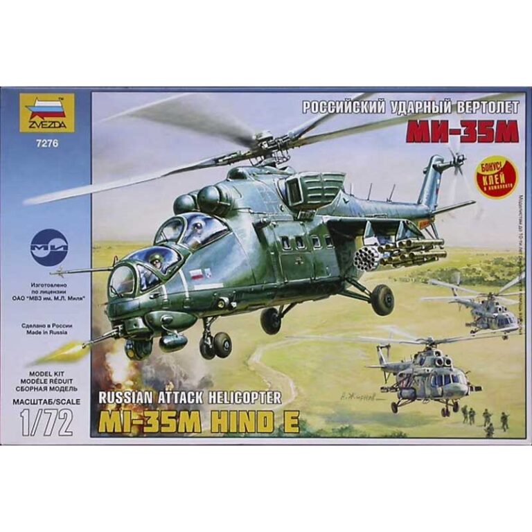 1/72 Russian Attack Helicopter Mil Mi-35M Hind E Zvezda 7276