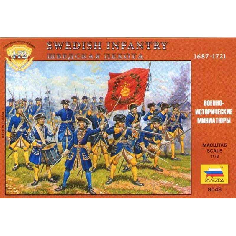 1/72 Swedish Infantry 1687-1721 Zvezda 8048