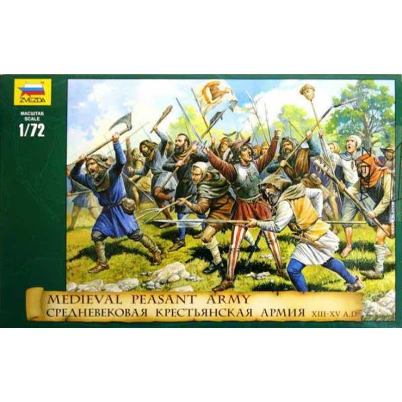 1/72 Medieval Peasant Army XIII-XV centuries AD Zvezda 8059