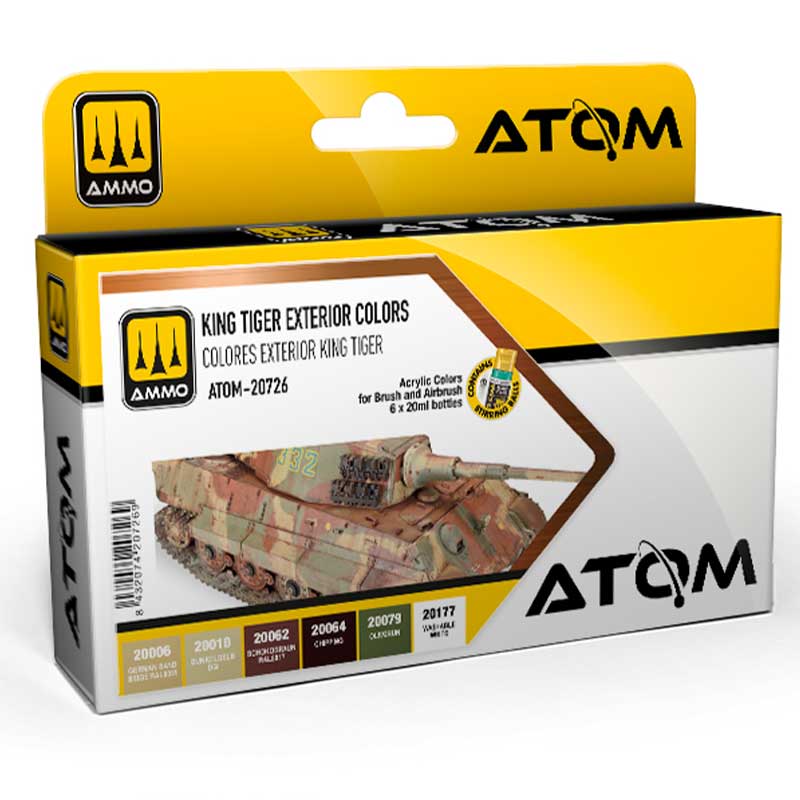 ATOM King Tiger Exterior Colors Set Ammo ATOM-20726