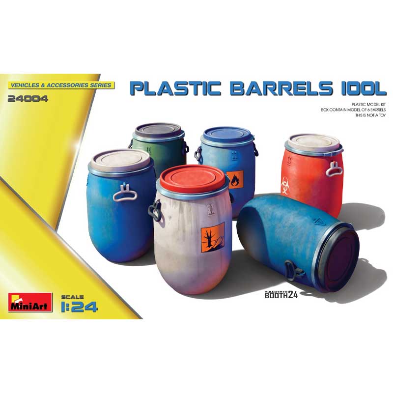 1/24 Plastic Barrels 100L Miniart 24004