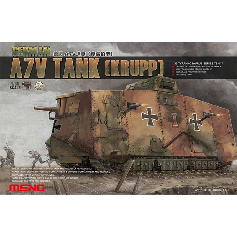 1/35 German A7V Tank (Krupp) Meng Model TS-017