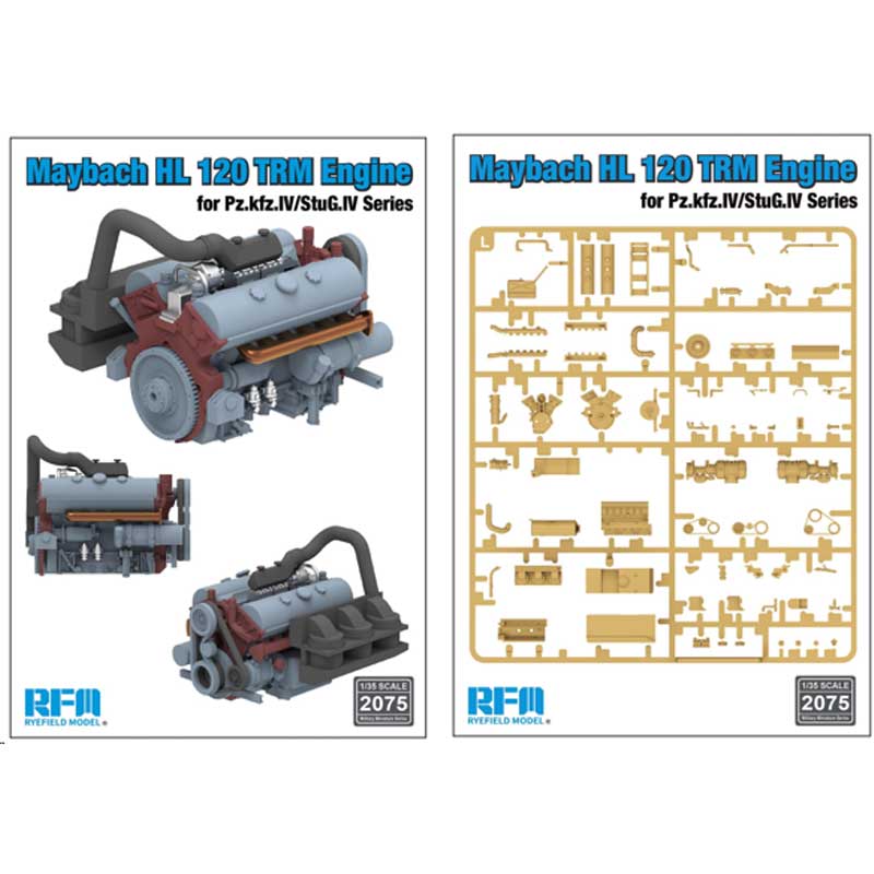 1/35 MAYBACH HL 120 TRM ENGINE  For Pz.Kfz.IV/ Stug.IV Rye Field Models RM2075