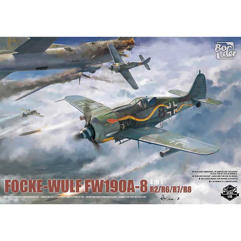 1/35 Focke-Wulf FW-190A-8 4 in 1 (R2; R6; R7; R8) Border Model BF-009