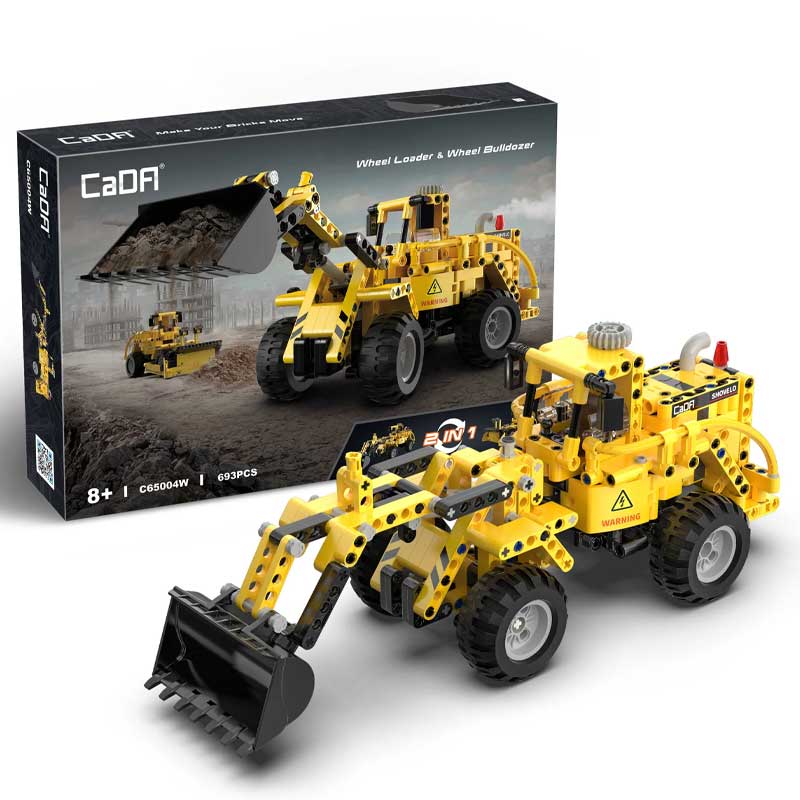 Wheel Loader & Bulldozer 2 in 1 Set 693pcs CaDA Bricks C65004W