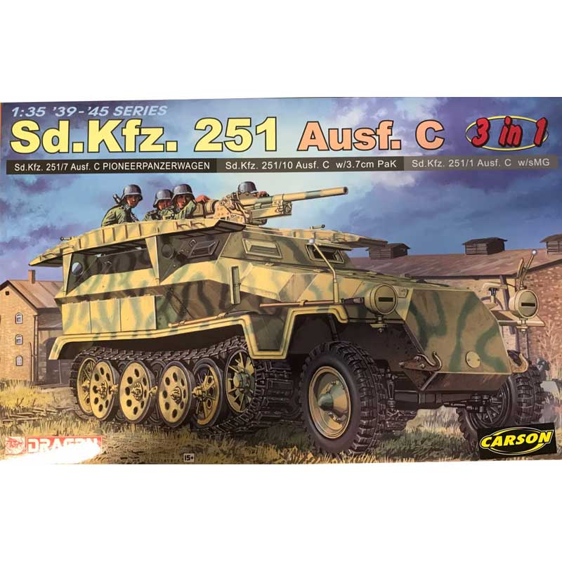 1/35 Sd.Kfz.251 Ausf.C (3 in 1) Special Version w/EZ Truck Dragon 6224