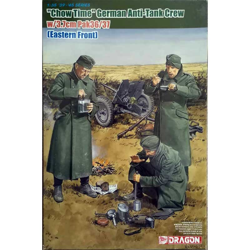 1/35 Chow Time German Anti-Tank Crew w/3.7cm PaK 35/36 "Eatern Front" Dragon 6697