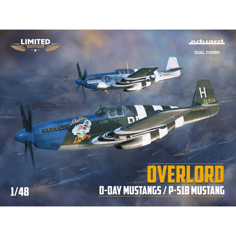 1/48 Overlord D-Day Mustangs / P-51B Mustang Limited Edition Dual Combo Eduard 11181