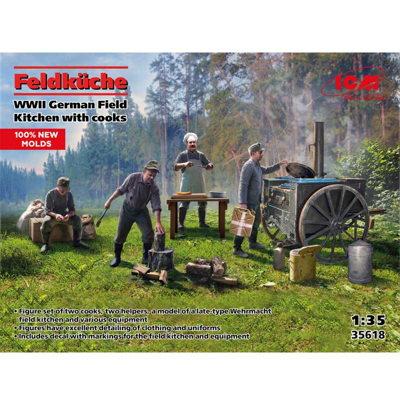 1/35 WWII German Field Kitchen with cooks ICM 35618