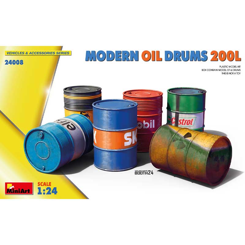 1/24 Modern Oil Drums 200L Miniart 24008