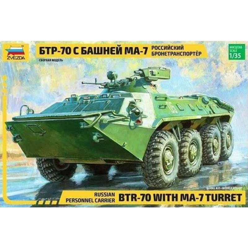 1/35 BTR-70 with MA-7 Turret Russian Personnel Carrier Zvezda 3587