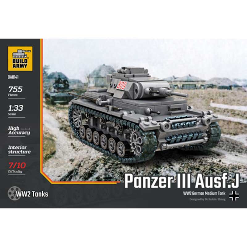 Panzer 3 755pcs Build Army BA0141