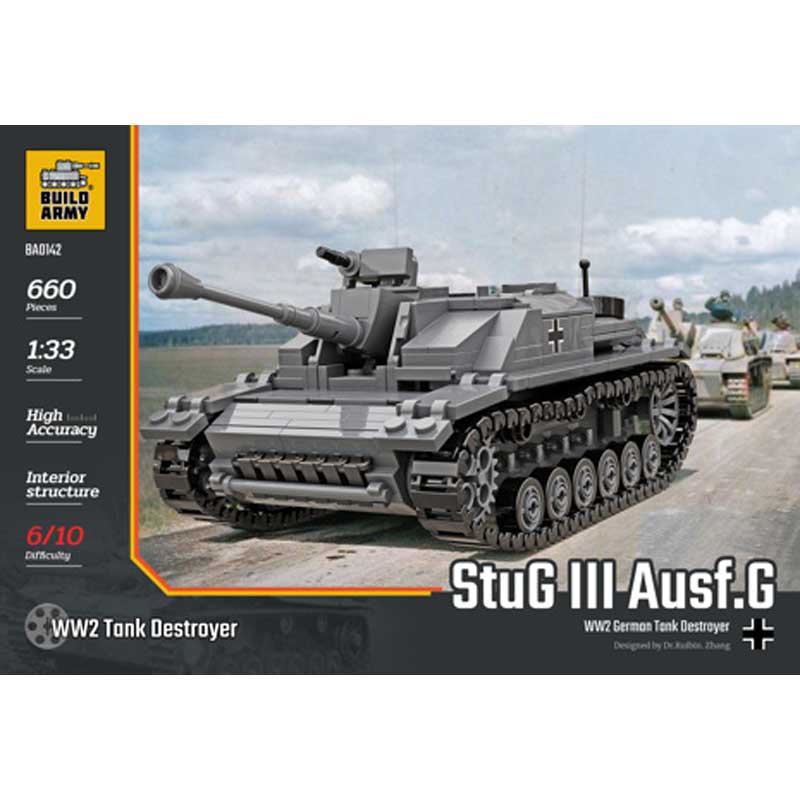 StuG lll Ausf. G Tank Destroyer 660pcs Build Army BA0142