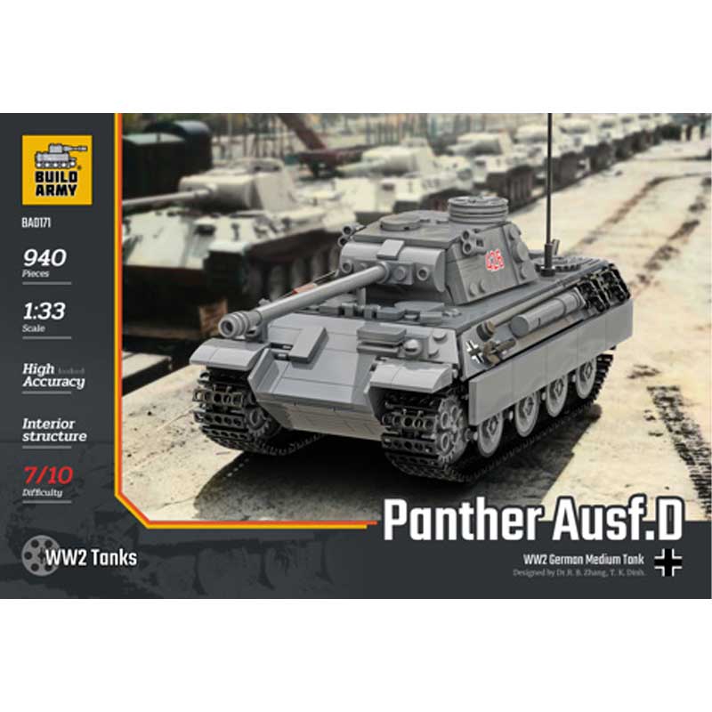 Panther Ausf D 940pcs Build Army BA0171