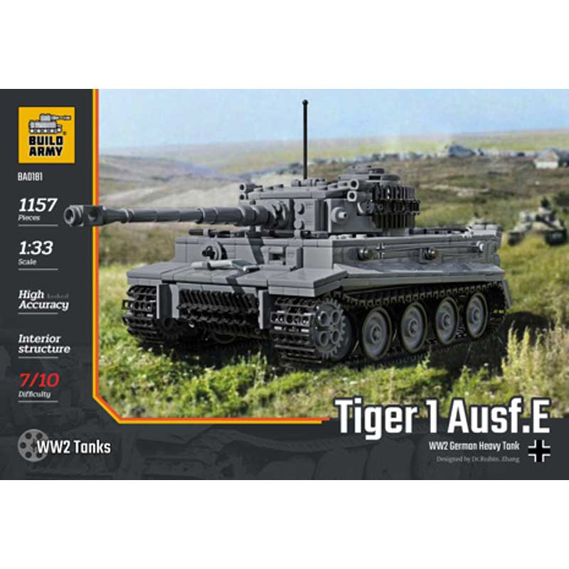 Tiger 1 Ausf.E 1157pcs Build Army BA0181