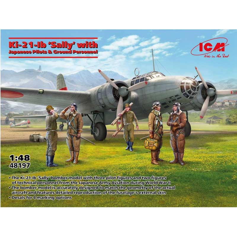 1/48 Ki-21-Ib "Sally" with Pilots & Ground Crew ICM 48197