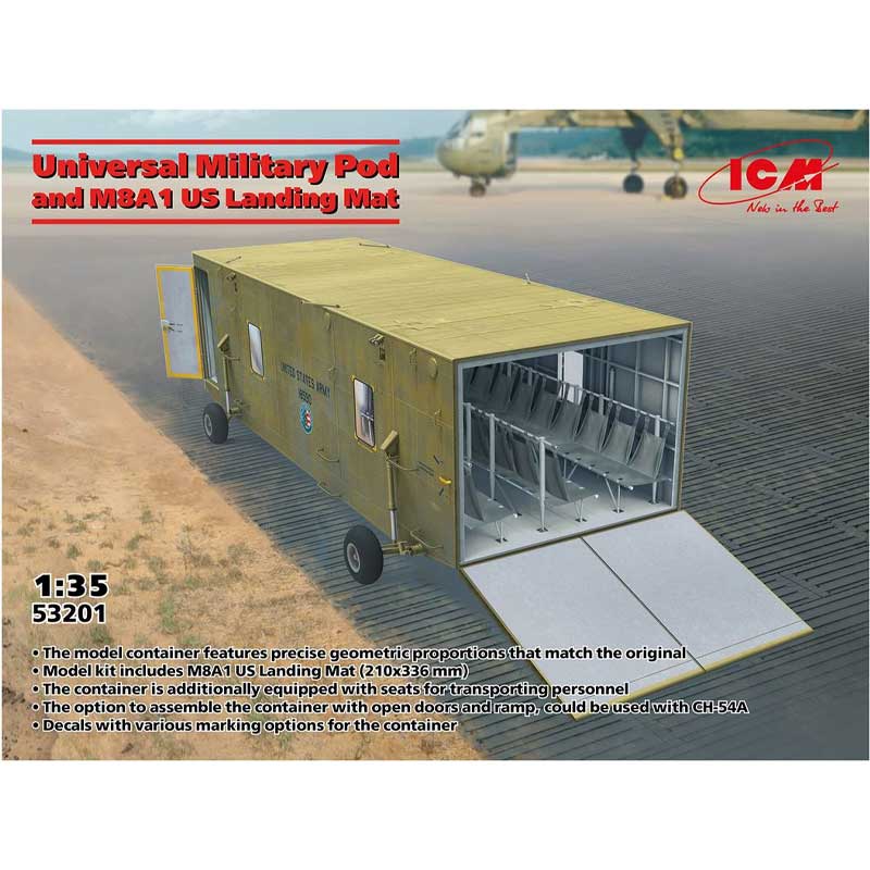 1/35 Universal Military Pod & M8a1 US Landing Mat ICM 53201