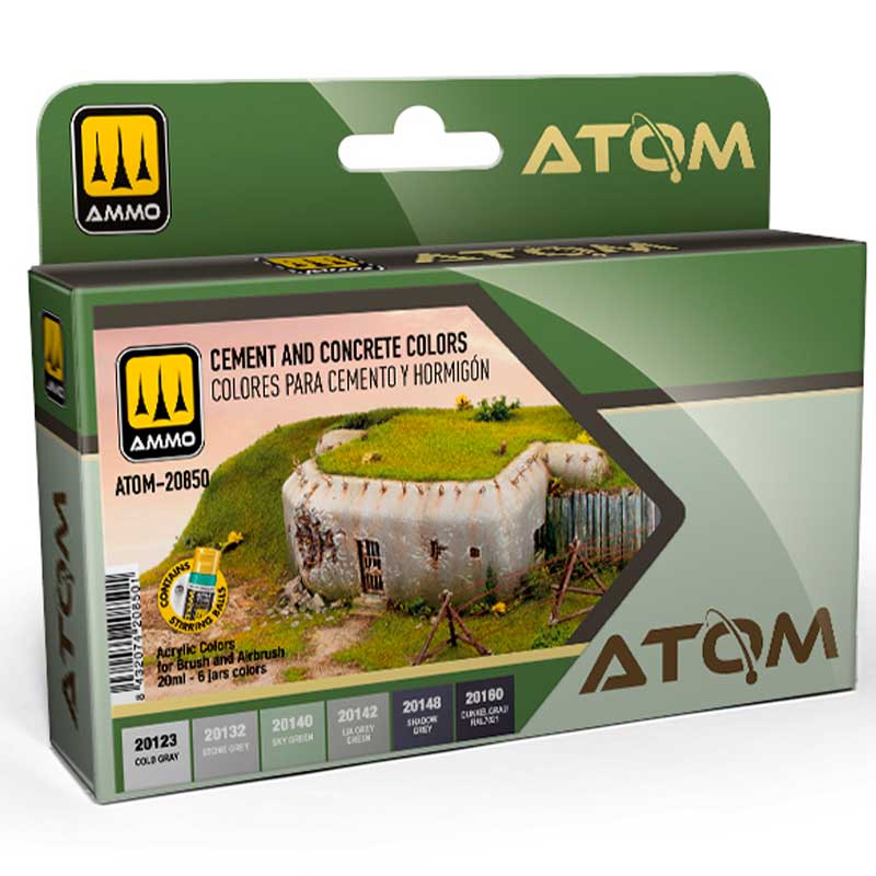 ATOM Cement and Concrete Colors Set Ammo ATOM-20850