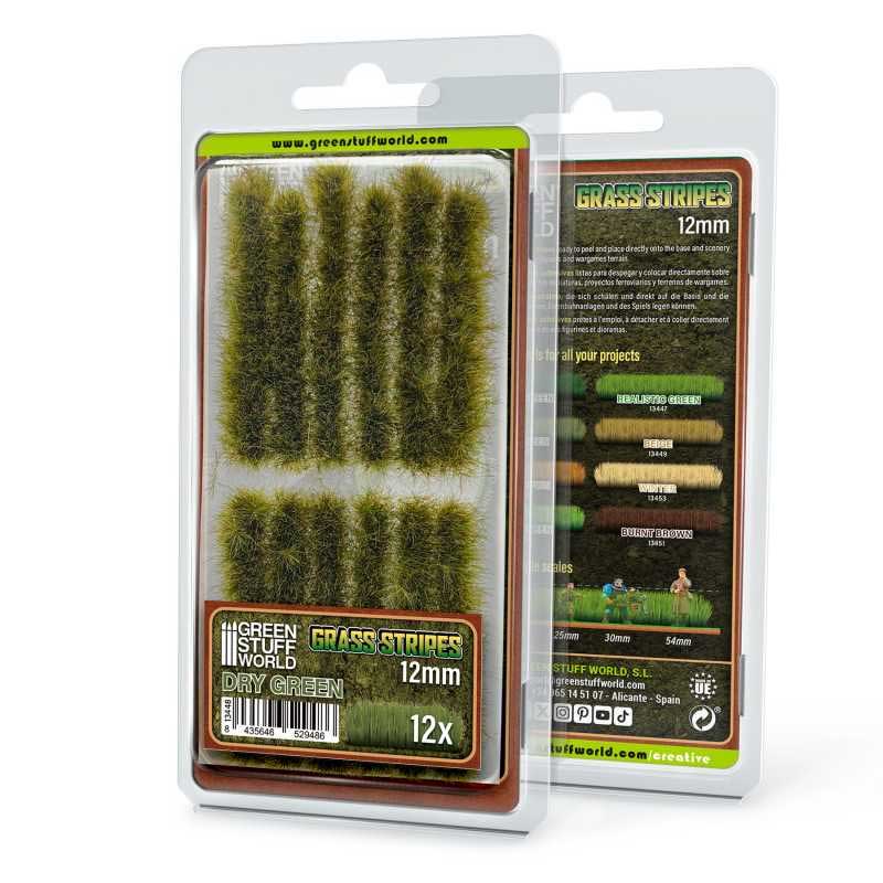 Grass Strips 12 mm - Dry Green GreenStuffWorld 13448