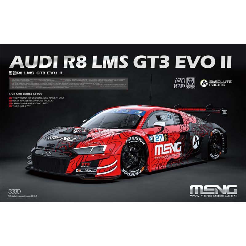 1/24 Audi R8 LMS GT3 EVO II Meng Model CS-009