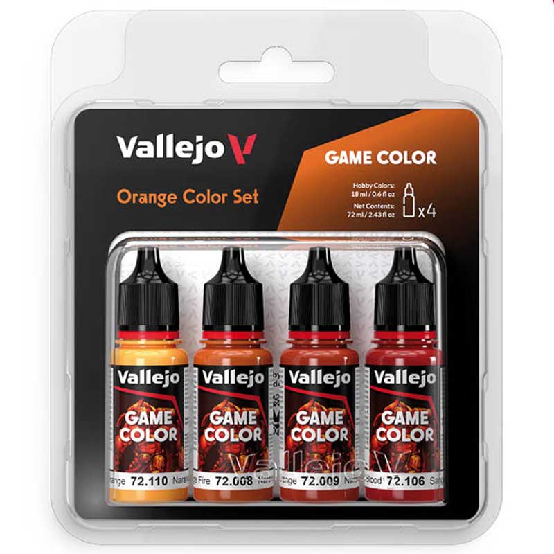 Orange Color Set Vallejo 72.381