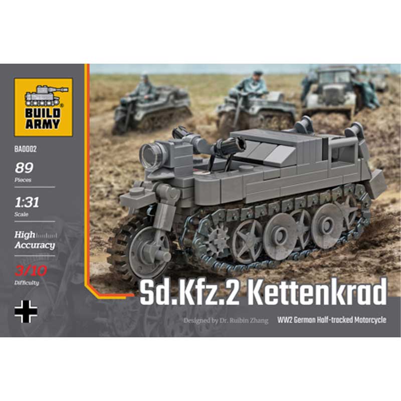 Kettenkrad Tracked Motorcycle (89pcs) Build Army BA0002