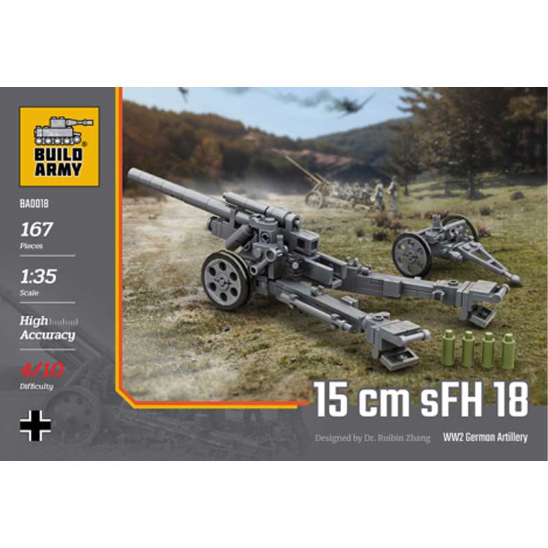 German 15cm SFH 18 Artillery (167pcs) Build Army BA0018