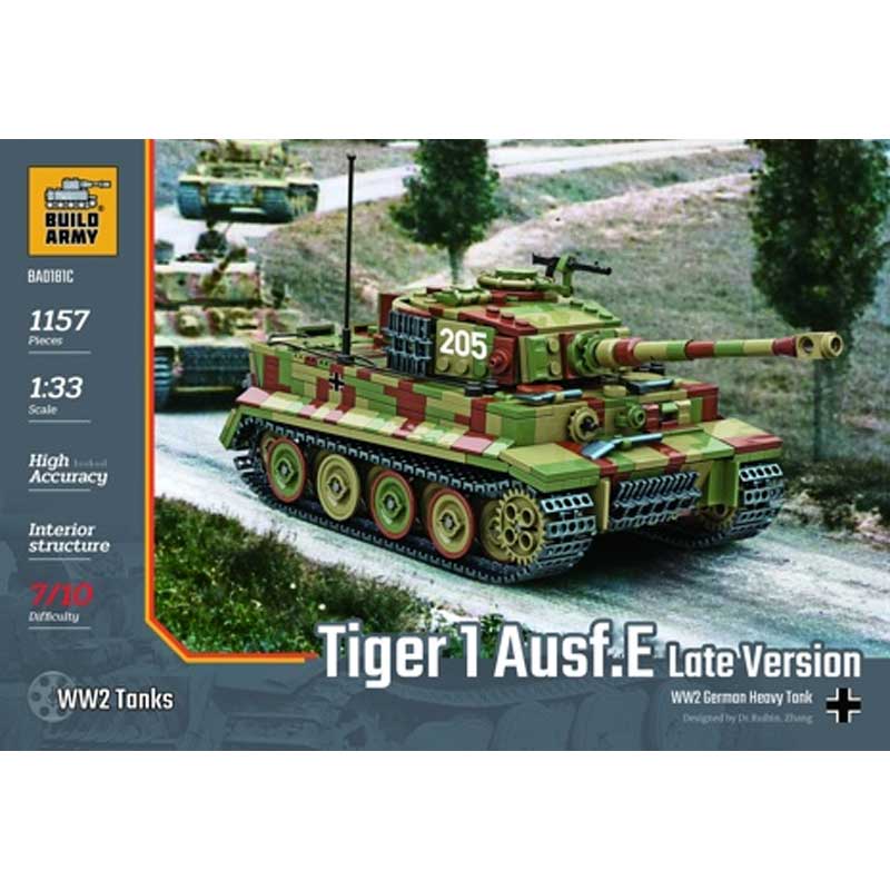 Tiger I Ausf.E Late Version (1157pcs) Build Army BA0181C