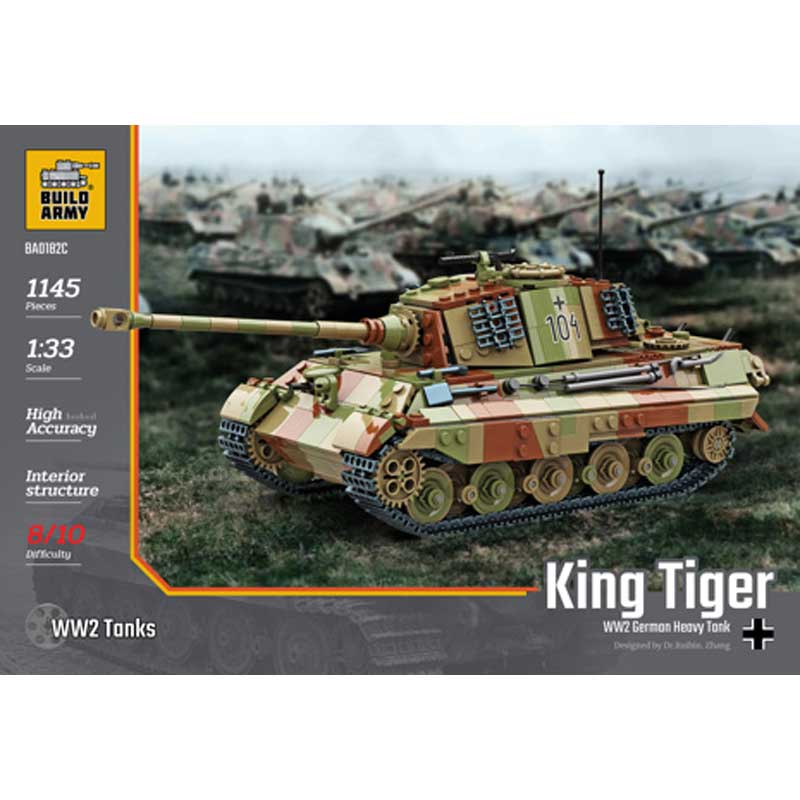 King Tiger (Tiger ll) In Camo (1145pcs) Build Army BA0182C