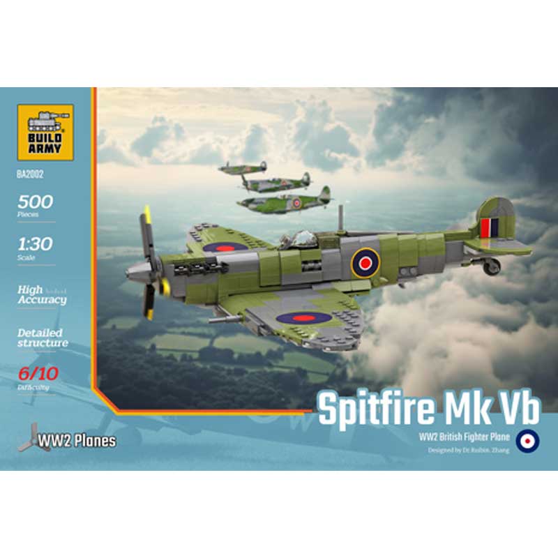 Supermarine Spitfire Mk Vb Fighter Plane (500pcs) Build Army BA2002