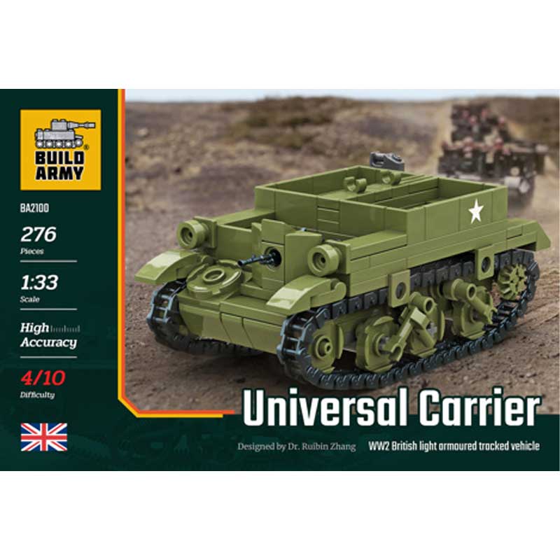 Universal Carrier Armoured Tracked Vehicle (276pcs) Build Army BA2100