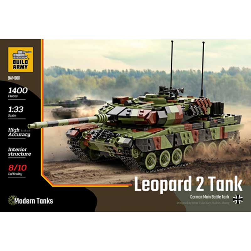 Leopard 2A6 Main Battle Tank (1400pcs) Build Army BAM001