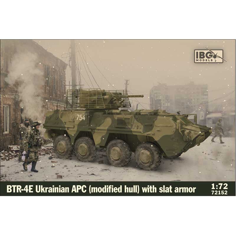 1/72 Ukrainian APC BTR-4E (Modified Hull) with Slat Armor IBG Models 72152