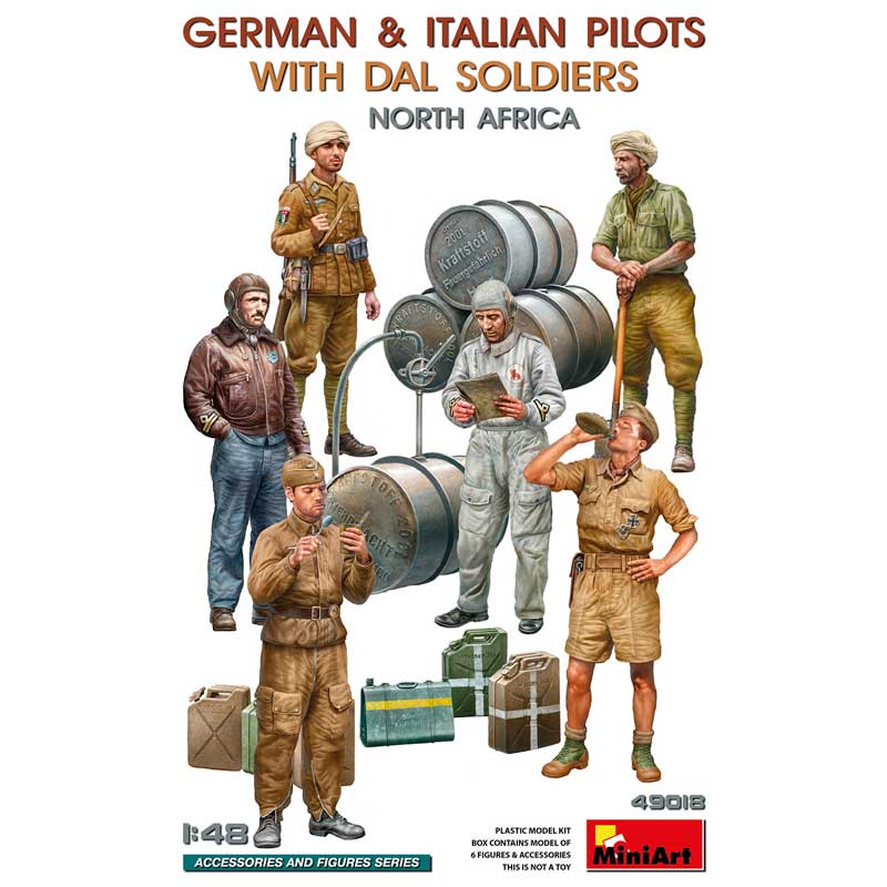 1/48 German & Italian Pilots With DAL Soldiers Miniart 49018