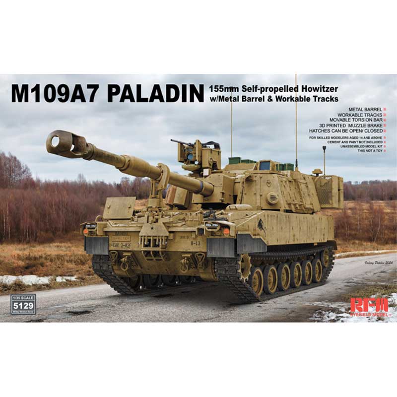 1/35 M109A7 PALADIN  155mm Self-propelled Howitzer Rye Field Models RM5129