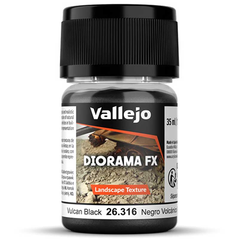 35ml Vulcan Black 0.1-0.6 mm Diorama FX Vallejo 26.316