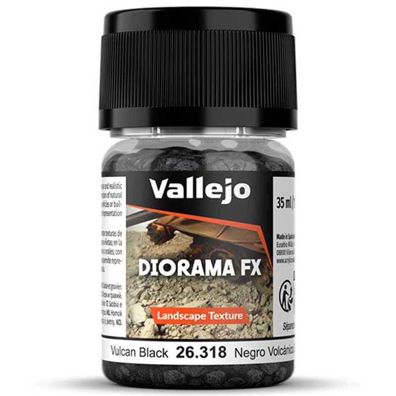 35ml Vulcan Black 2-5 mm Diorama FX Vallejo 26.318