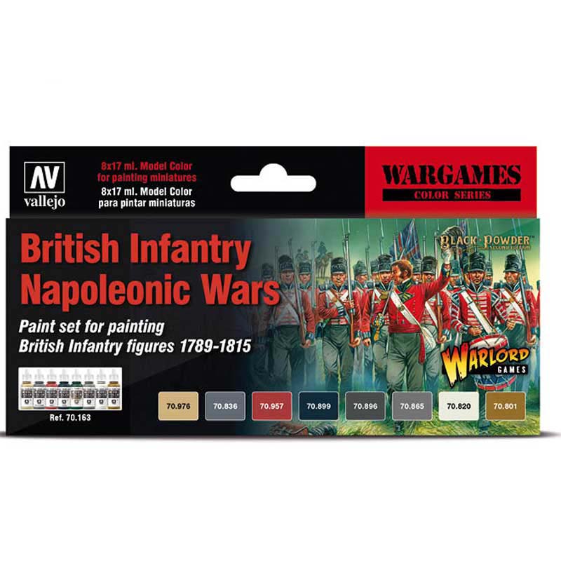 British Infantry Napoleonic Wars Model Color Paint Set Vallejo 70.163