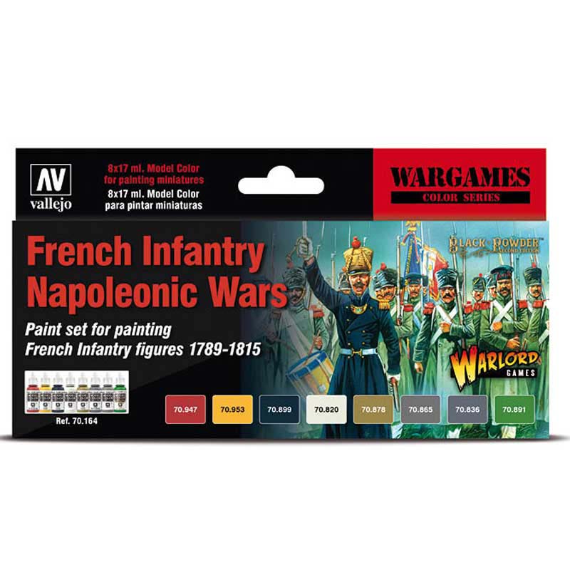 French Infantry Napoleonic Wars Model Color Paint Set Vallejo 70.164