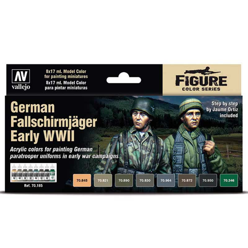 German Fallschirmjager Early WWII Model Color Paint Set Vallejo 70.185