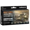 WWII American Armour & Infantry Model Color Paint Set Vallejo 70.203