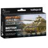 WWII British Armour & Infantry Model Color Paint Set Vallejo 70.204