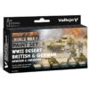 WWII Desert British & German Armour & Infantry Model Color Paint Set Vallejo 70.208