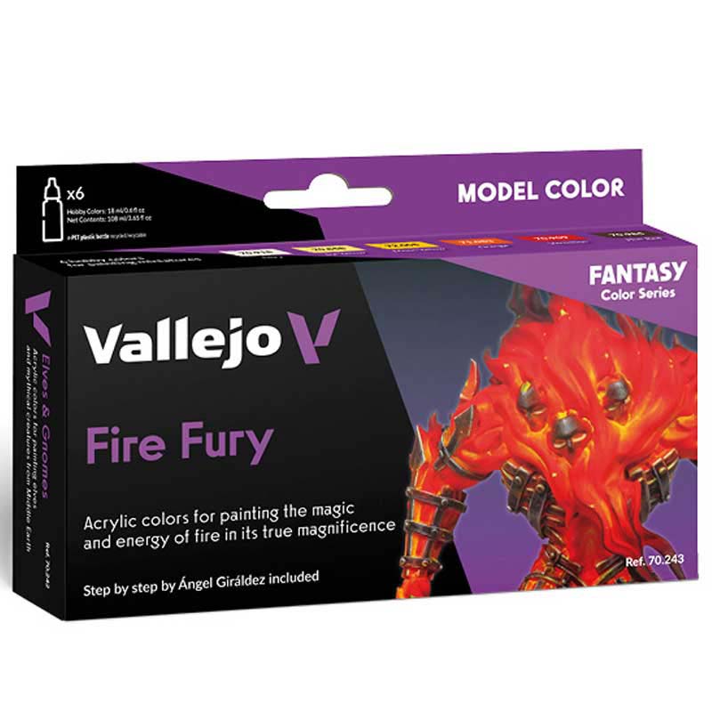 Fire Fury Model Color Paint Set Vallejo 70.243