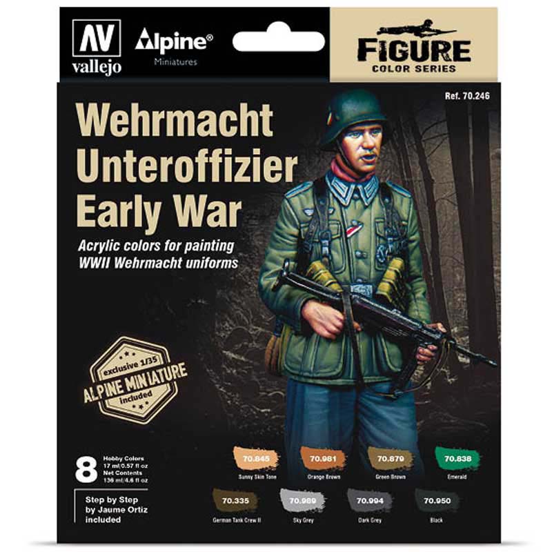 Wehrmacht Unteroffizier Early War Model Color Paint Set Vallejo 70.246