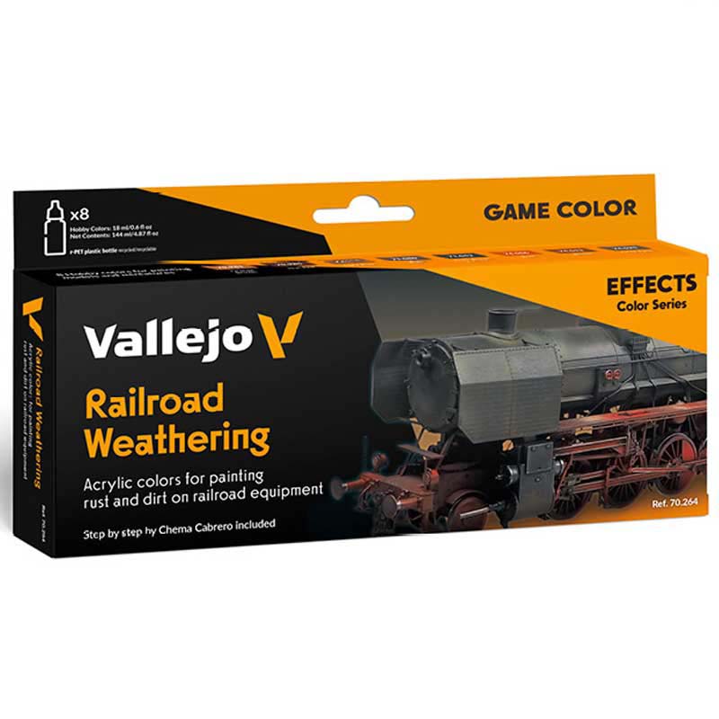 Railroad Weathering Model Color Paint Set Vallejo 70.264