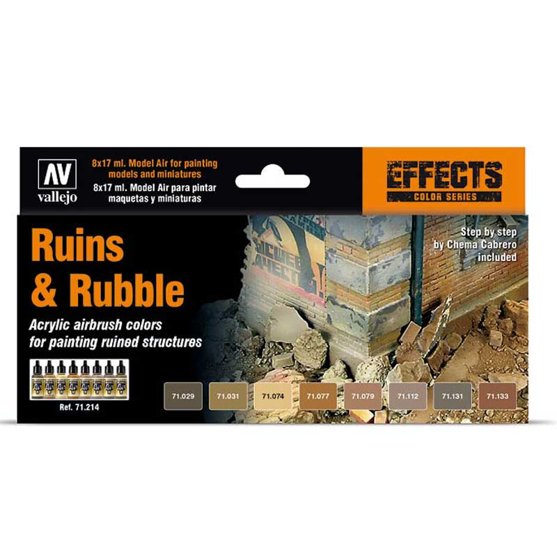 Ruins & Rubble Paint Set Vallejo 71.214