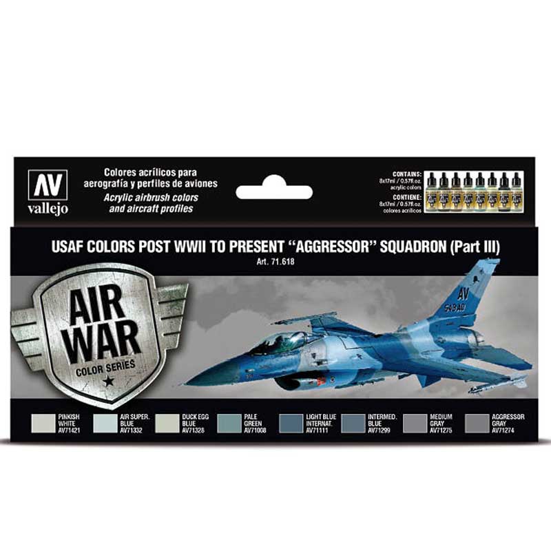 USAF colors post WWII to present “Aggressor” Squadron (Part III) Paint Set Vallejo 71.618